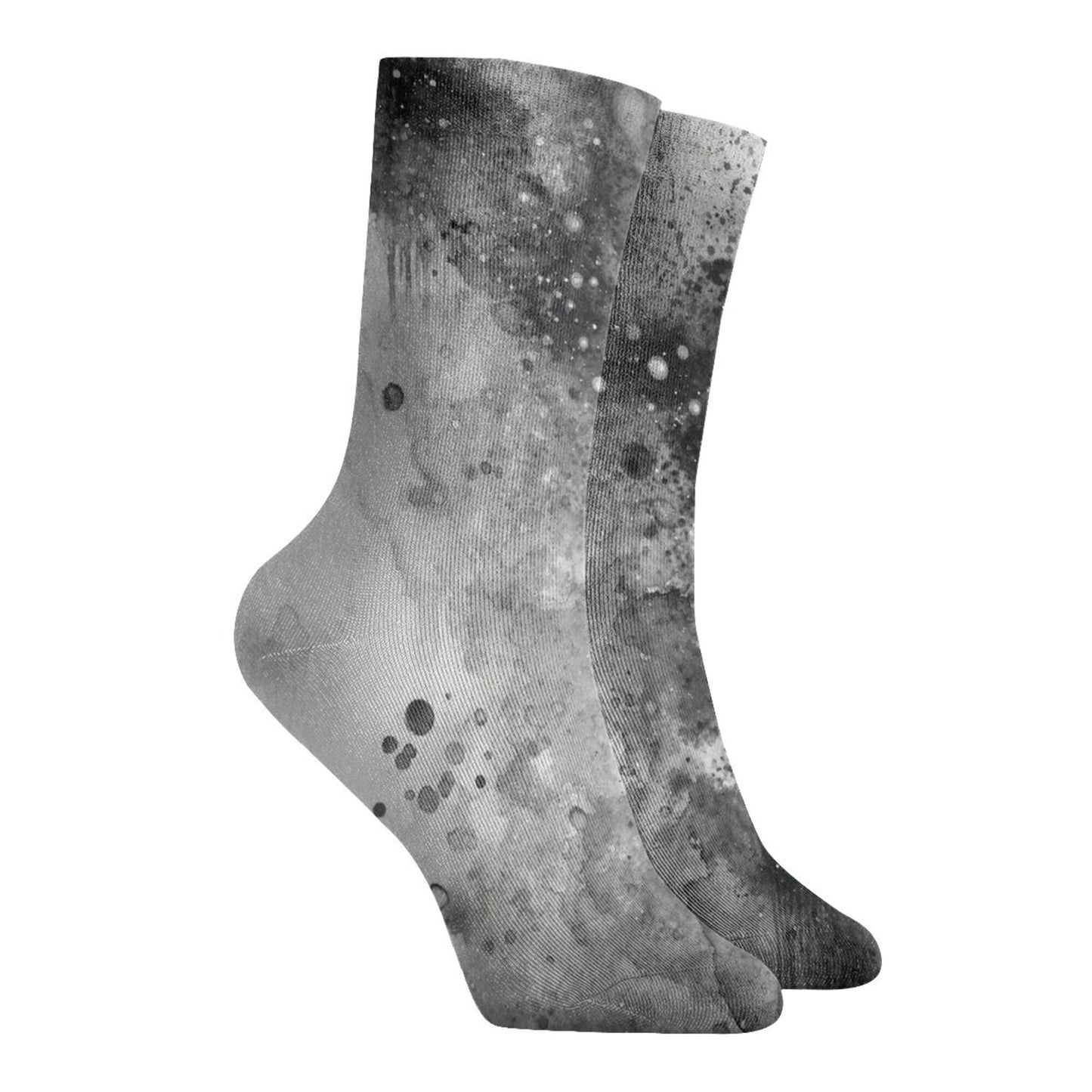 Black & White Abstract Art Pattern Thickened Warm Socks 12-Inch Long Tube Fashion Thermal Socks
