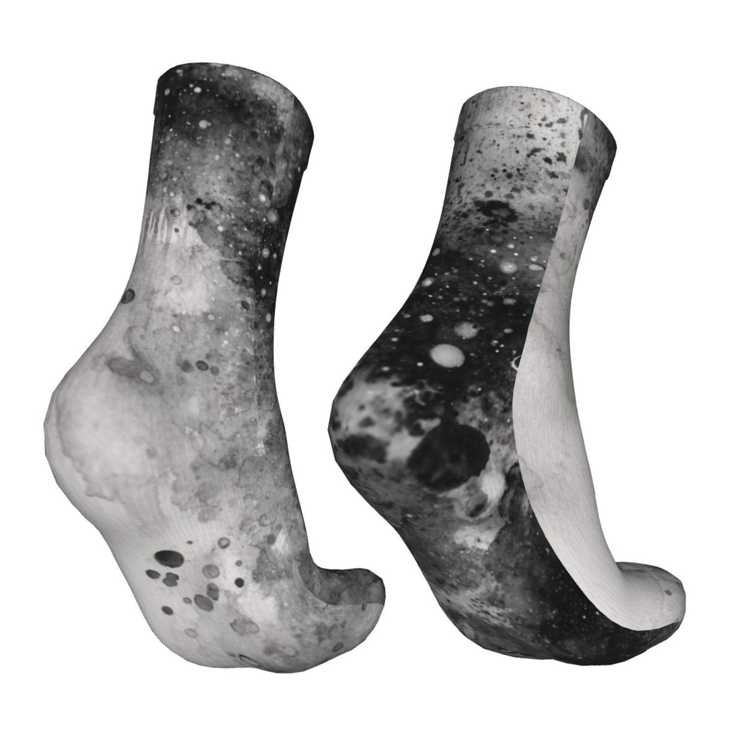 Black & White Abstract Art Pattern Thickened Warm Socks 12-Inch Long Tube Fashion Thermal Socks