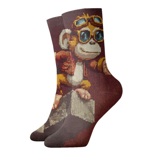 Thickened Fashion Warm Socks – 12 Inch Long Tube Socks with Artistic Pattern Design for Men and Women