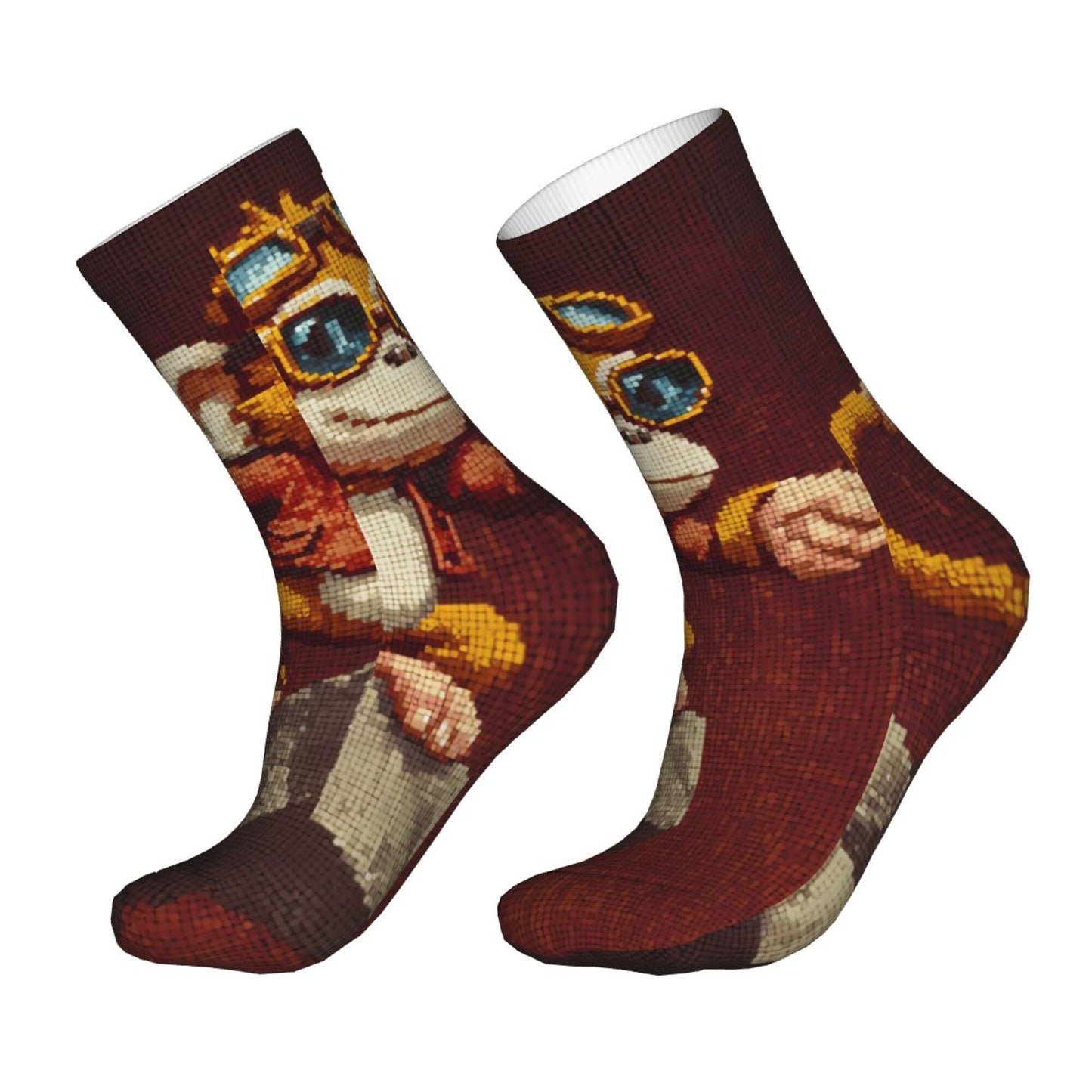 Thickened Fashion Warm Socks – 12 Inch Long Tube Socks with Artistic Pattern Design for Men and Women