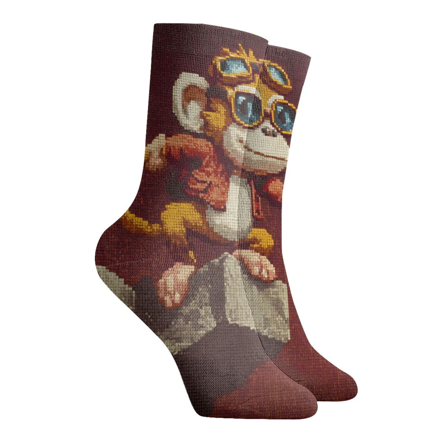 Thickened Fashion Warm Socks – 12 Inch Long Tube Socks with Artistic Pattern Design for Men and Women