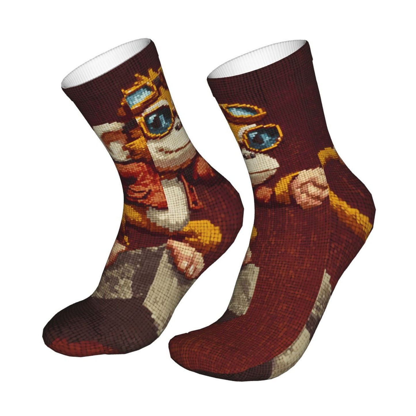 Thickened Fashion Warm Socks – 12 Inch Long Tube Socks with Artistic Pattern Design for Men and Women
