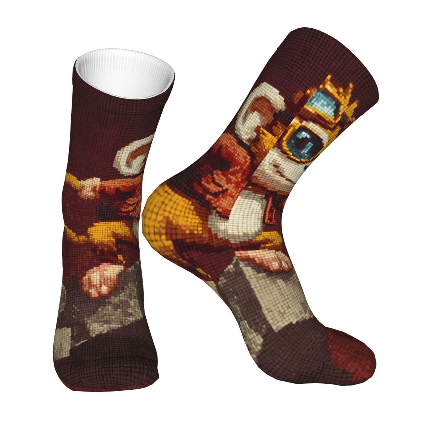 Thickened Fashion Warm Socks – 12 Inch Long Tube Socks with Artistic Pattern Design for Men and Women
