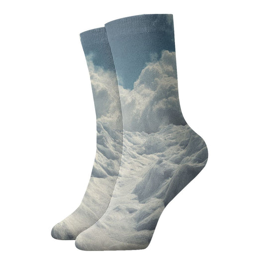 Thickened Fashion Warm Socks – 12 Inch Long Tube Socks with Cloud Sky Pattern for Men and Women