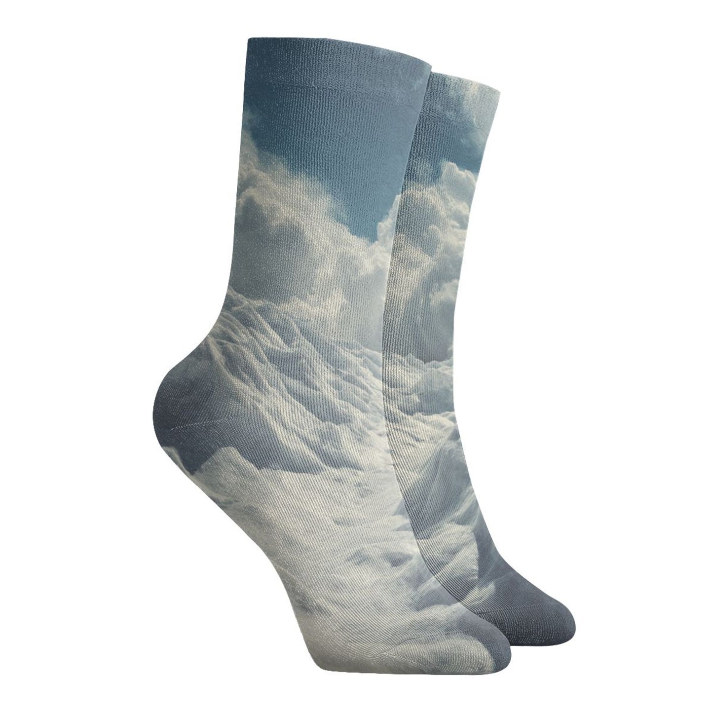 Thickened Fashion Warm Socks – 12 Inch Long Tube Socks with Cloud Sky Pattern for Men and Women