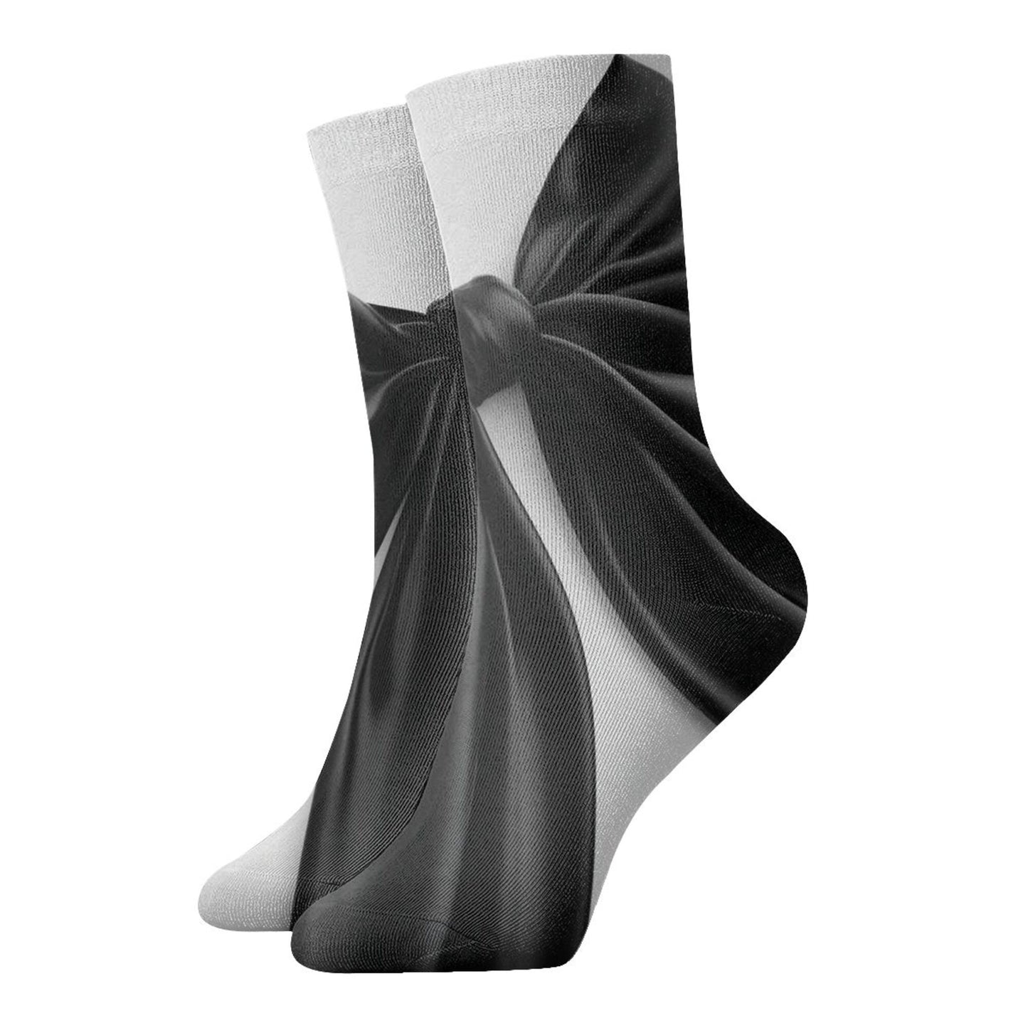 Thickened Fashion Warm Socks – 12 Inch Long Tube Black and White Minimalist Design, Cozy Winter Socks for Men and Women