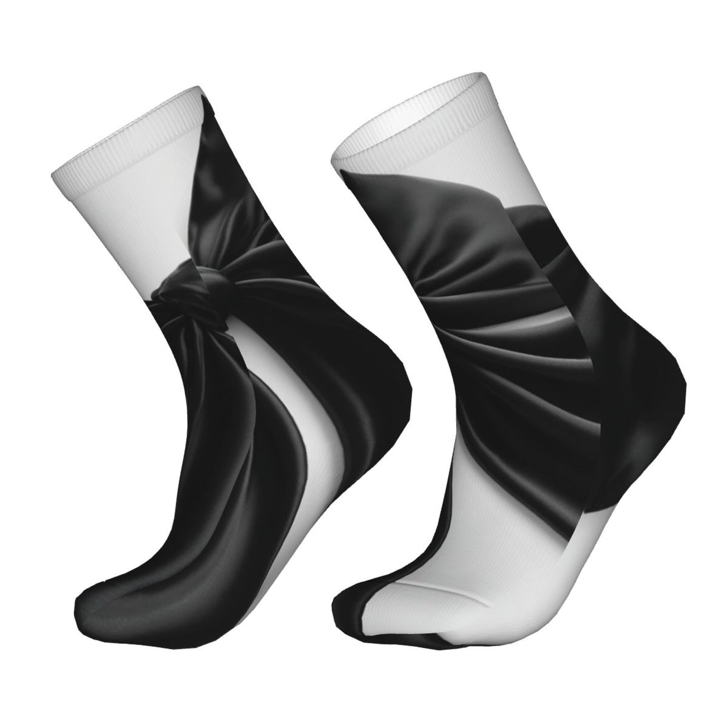 Thickened Fashion Warm Socks – 12 Inch Long Tube Black and White Minimalist Design, Cozy Winter Socks for Men and Women