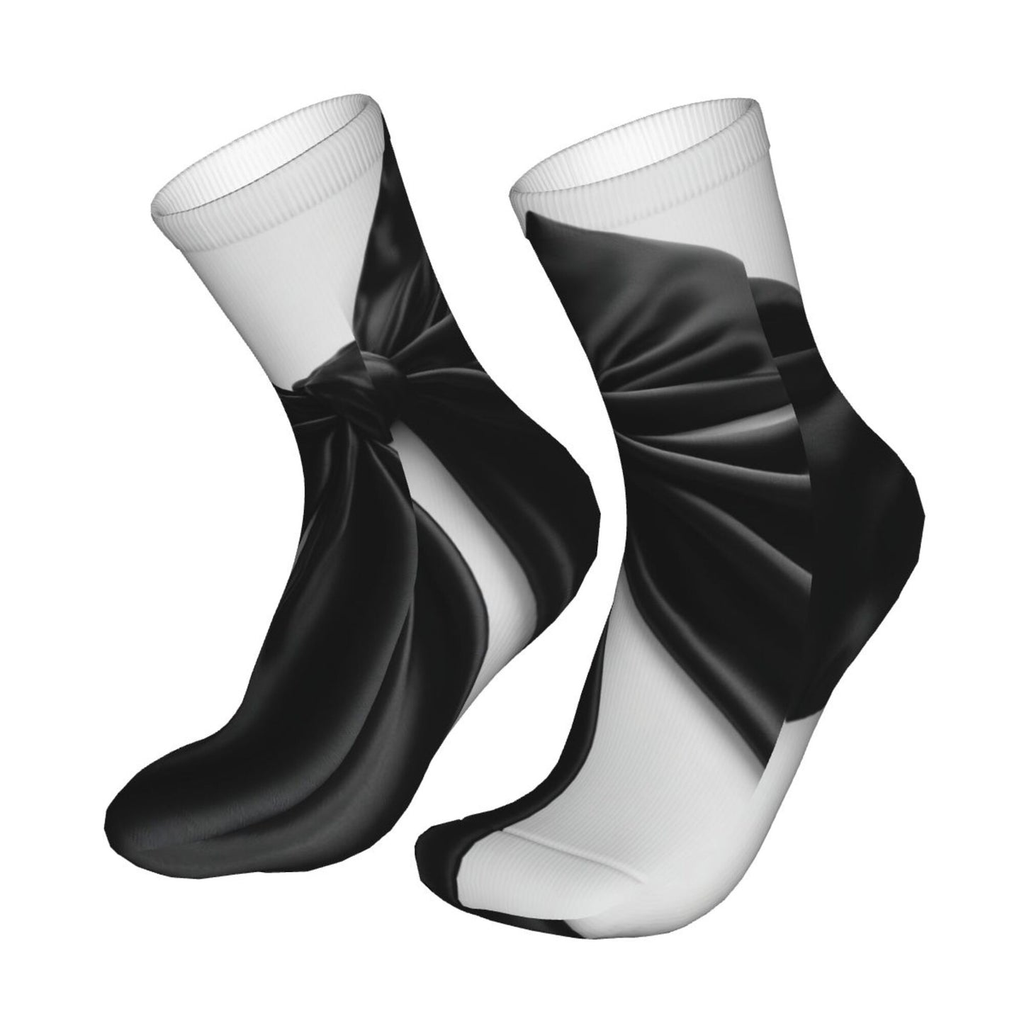 Thickened Fashion Warm Socks – 12 Inch Long Tube Black and White Minimalist Design, Cozy Winter Socks for Men and Women