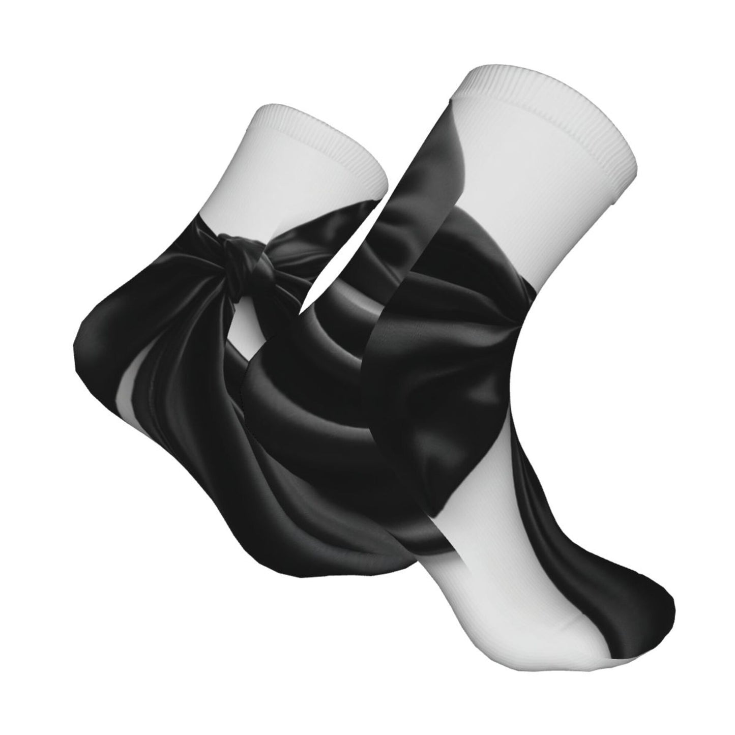 Thickened Fashion Warm Socks – 12 Inch Long Tube Black and White Minimalist Design, Cozy Winter Socks for Men and Women