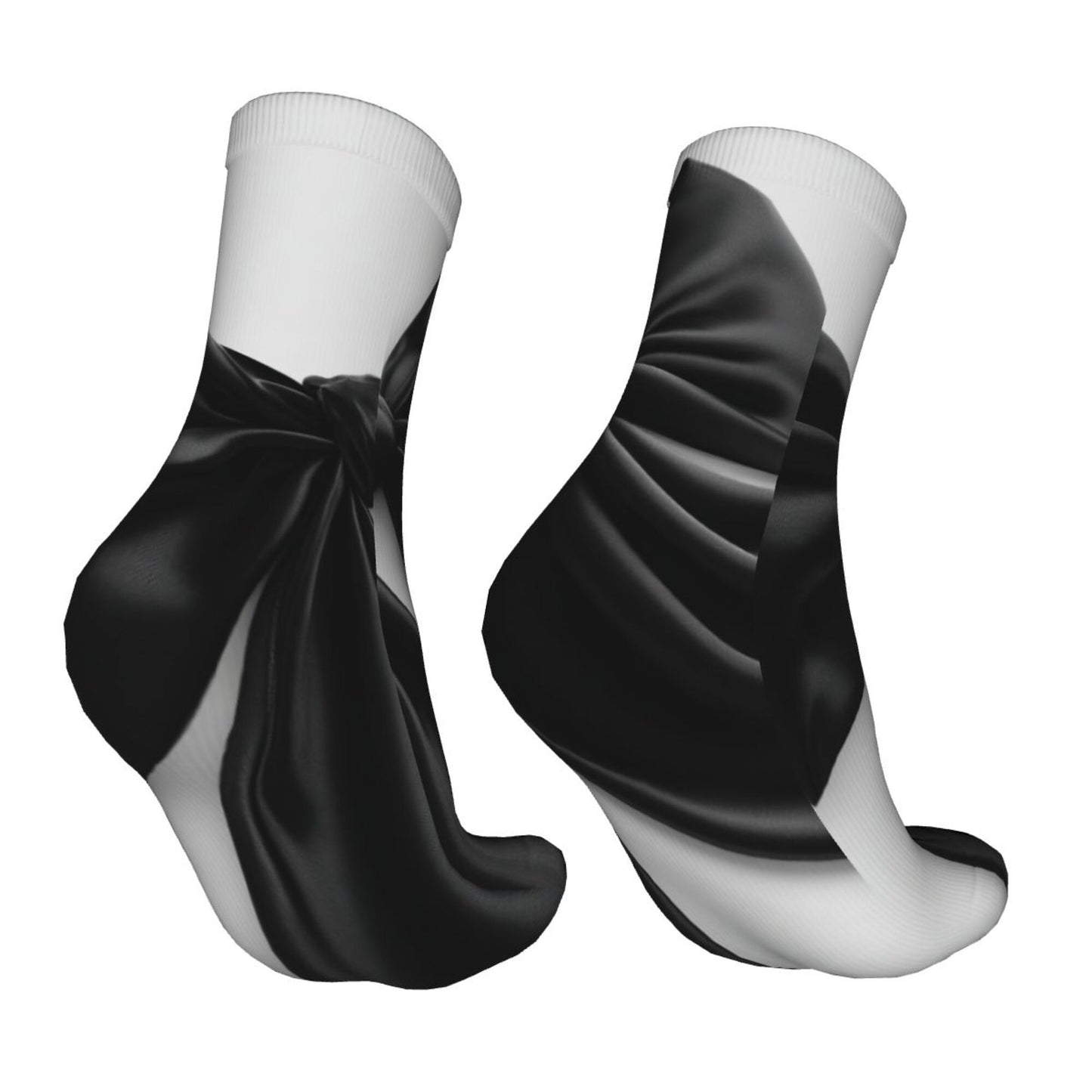 Thickened Fashion Warm Socks – 12 Inch Long Tube Black and White Minimalist Design, Cozy Winter Socks for Men and Women
