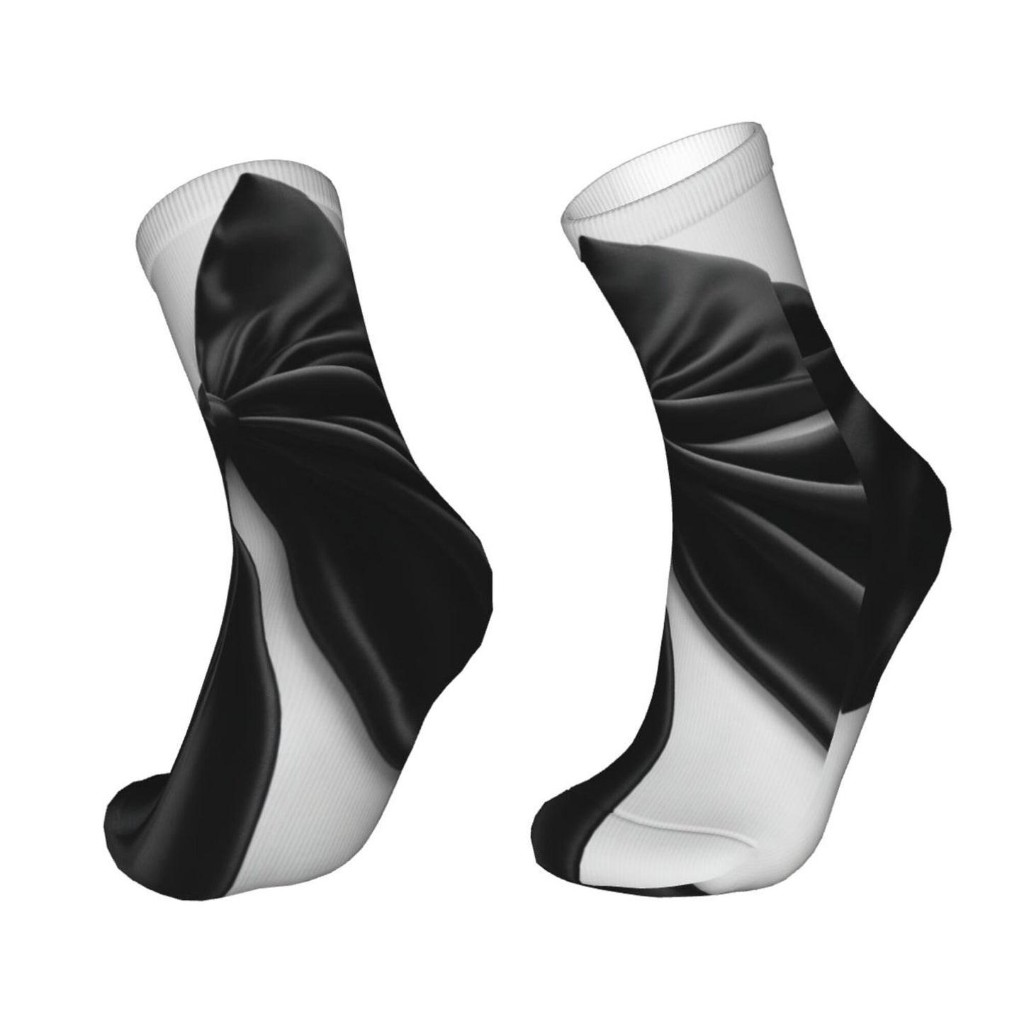Thickened Fashion Warm Socks – 12 Inch Long Tube Black and White Minimalist Design, Cozy Winter Socks for Men and Women