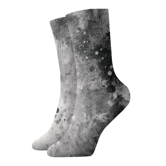 Black & White Abstract Art Pattern Thickened Warm Socks 12-Inch Long Tube Fashion Thermal Socks